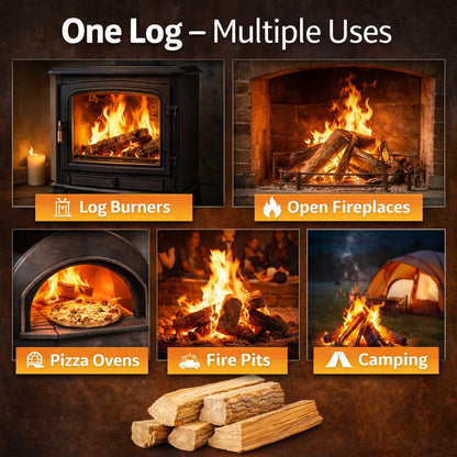 logs for wood burner; kiln dried hardwood logs; ash wood; instant burning firewood