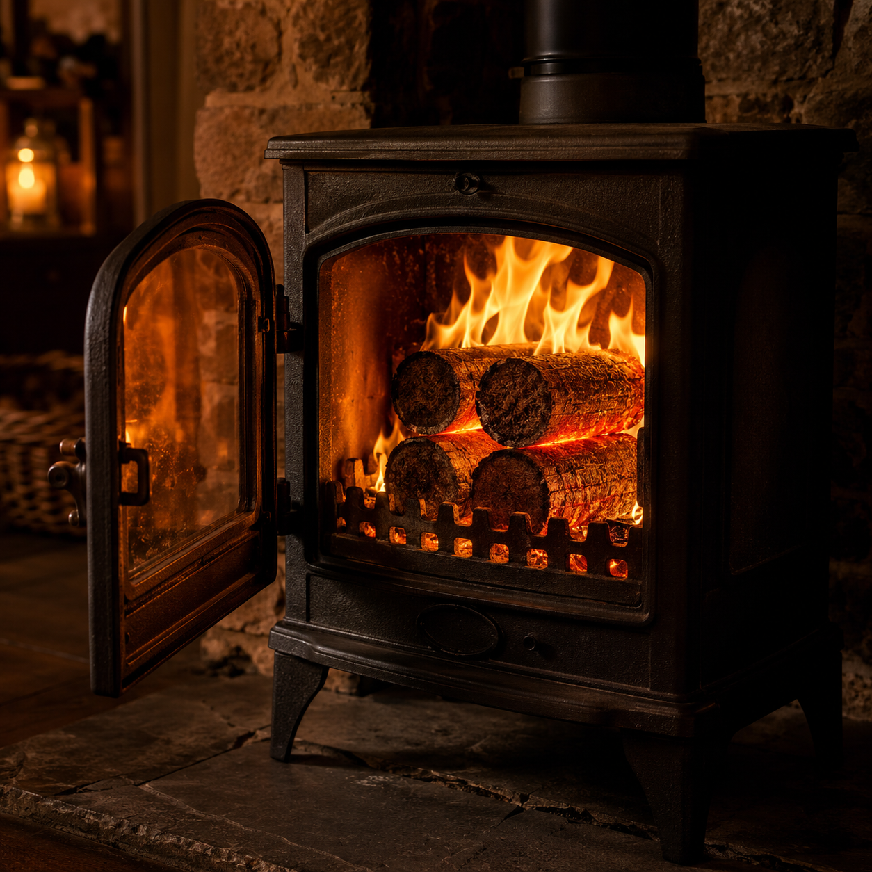 Heat Logs Wood Briquettes – 20kg Eco Hardwood Fuel Logs for Wood Burners, Stoves & Fire Pits | Fuel Lodge Long Burning Smokeless Heat Logs