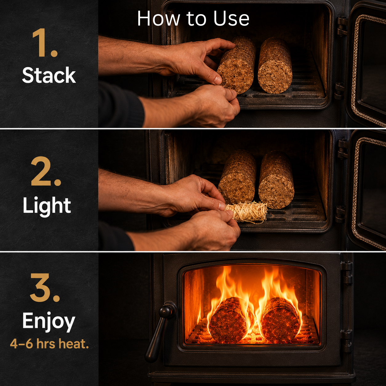 Heat Logs Wood Briquettes – 20kg Eco Hardwood Fuel Logs for Wood Burners, Stoves & Fire Pits | Fuel Lodge Long Burning Smokeless Heat Logs